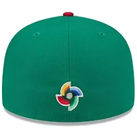 World Baseball Green/Red Mexico 2026 Classic 59FIFTY Fitted Hat