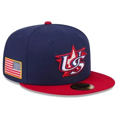 World Baseball Navy/Red USA 2026 Classic 59FIFTY Fitted Hat