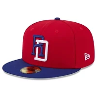 World Baseball Red/Blue Dominican Republic 2026 Classic 59FIFTY Fitted Hat