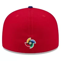 World Baseball Red/Blue Dominican Republic 2026 Classic 59FIFTY Fitted Hat