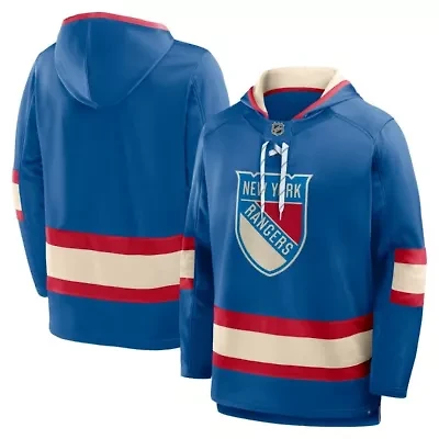 NHL Fanatics New York Rangers 2026 Winter Classic Lace Collar Hoodie
