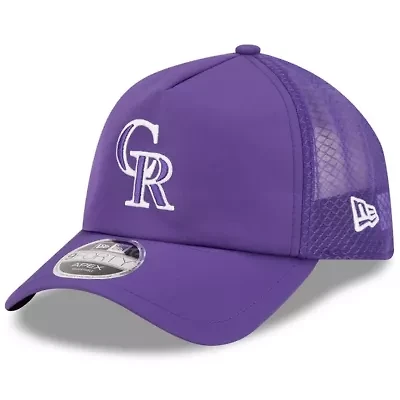 MLB Colorado Rockies 2026 Batting Practice Apex 9FORTY Adjustable Trucker Hat