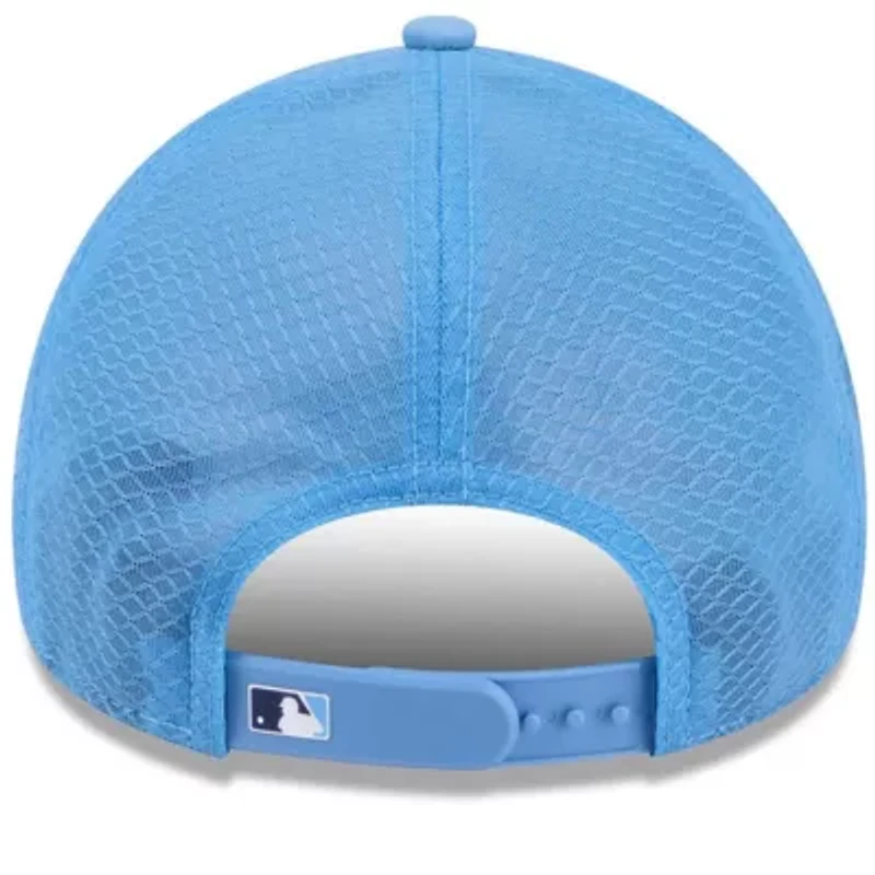 MLB Light Tampa Bay Rays 2026 Batting Practice Apex 9FORTY Adjustable Trucker Hat
