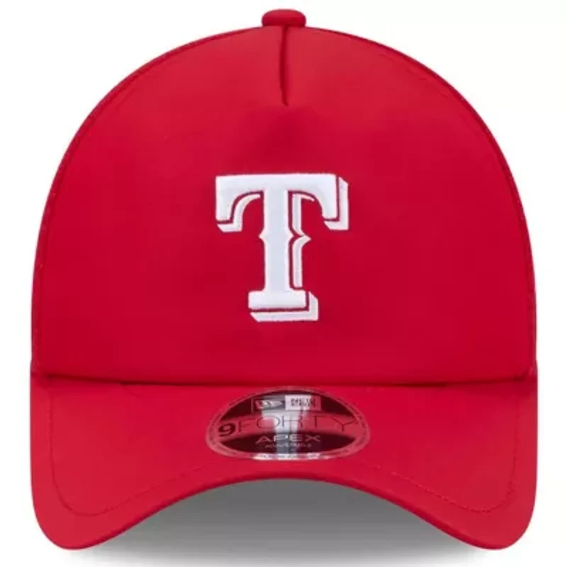 MLB Texas Rangers 2026 Batting Practice Apex 9FORTY Adjustable Trucker Hat