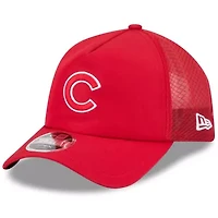 MLB Chicago Cubs 2026 Batting Practice Apex 9FORTY Adjustable Trucker Hat
