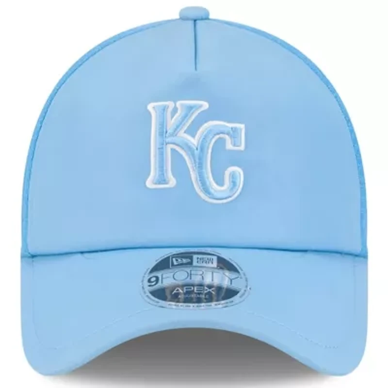 MLB Light Kansas City Royals 2026 Batting Practice Apex 9FORTY Adjustable Trucker Hat