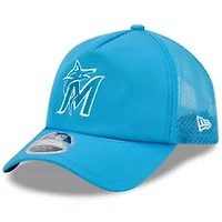 MLB Miami Marlins 2026 Batting Practice Apex 9FORTY Adjustable Trucker Hat