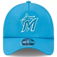 MLB Miami Marlins 2026 Batting Practice Apex 9FORTY Adjustable Trucker Hat