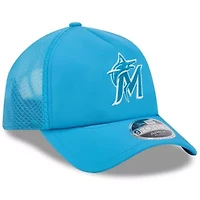 MLB Miami Marlins 2026 Batting Practice Apex 9FORTY Adjustable Trucker Hat