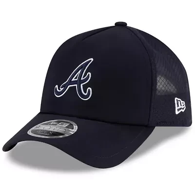 MLB Atlanta Braves 2026 Batting Practice Apex 9FORTY Adjustable Trucker Hat