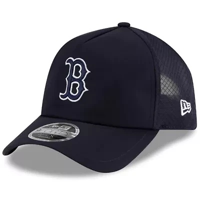 Boston Red Sox MLB Boston Sox 2026 Batting Practice Apex 9FORTY Adjustable Trucker Hat