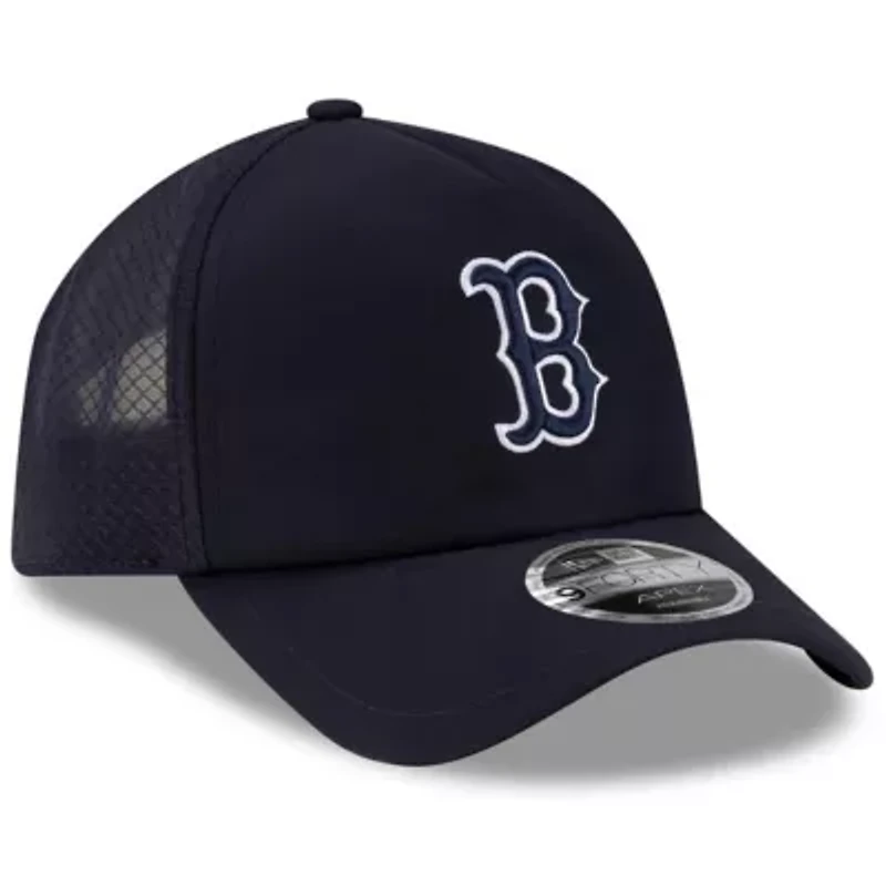 Boston Red Sox MLB Boston Sox 2026 Batting Practice Apex 9FORTY Adjustable Trucker Hat