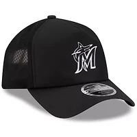 MLB Miami Marlins 2026 Batting Practice Apex 9FORTY Adjustable Trucker Hat