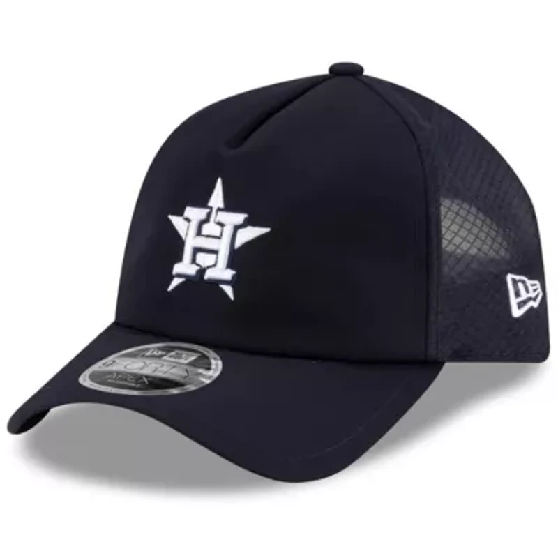 MLB Houston Astros 2026 Batting Practice Apex 9FORTY Adjustable Trucker Hat