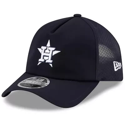MLB Houston Astros 2026 Batting Practice Apex 9FORTY Adjustable Trucker Hat