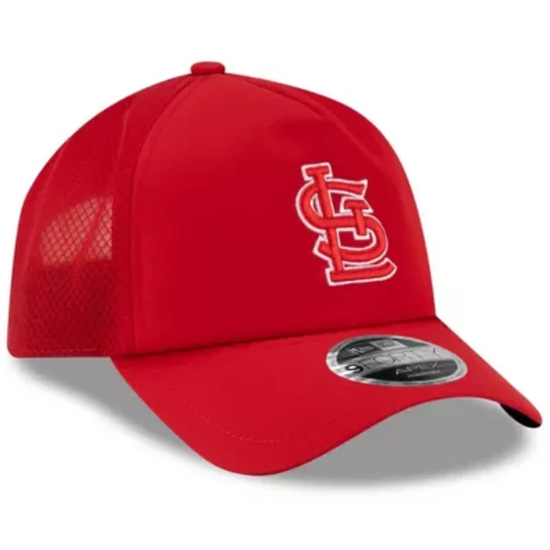 MLB St. Louis Cardinals 2026 Batting Practice Apex 9FORTY Adjustable Trucker Hat