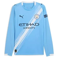 International Clubs Erling Haaland Sky Manchester City 2025/26 Home Replica Long Sleeve Player Jersey