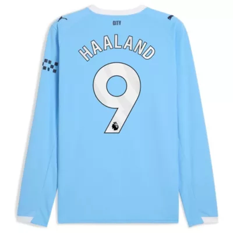 International Clubs Erling Haaland Sky Manchester City 2025/26 Home Replica Long Sleeve Player Jersey