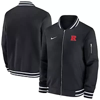 Rutgers Scarlet Knights NCAA Nike Sideline Relaxed Full-Zip Bomber Jacket