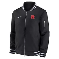Rutgers Scarlet Knights NCAA Nike Sideline Relaxed Full-Zip Bomber Jacket