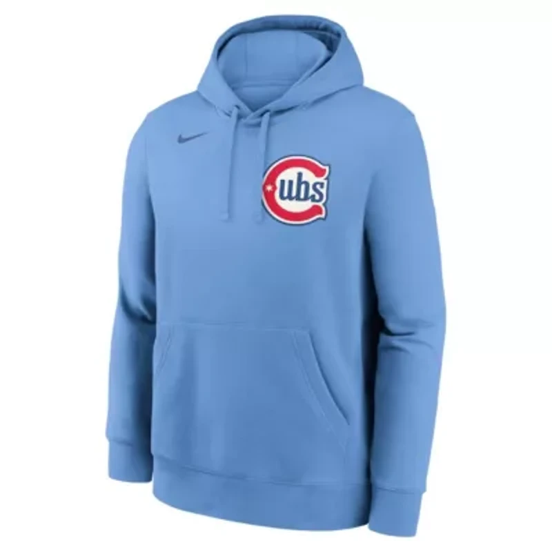 MLB Nike Pete Crow-Armstrong Light Chicago Cubs Player Name & Number Club Fleece Pullover Hoodie