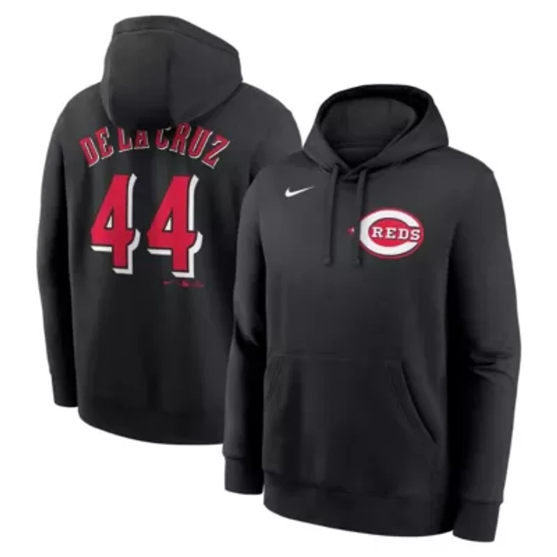 MLB Nike Elly De La Cruz Cincinnati Reds Player Name & Number Club Fleece Pullover Hoodie