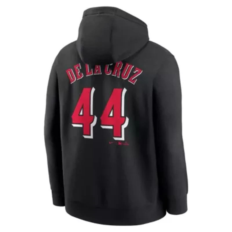 MLB Nike Elly De La Cruz Cincinnati Reds Player Name & Number Club Fleece Pullover Hoodie