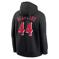 MLB Nike Elly De La Cruz Cincinnati Reds Player Name & Number Club Fleece Pullover Hoodie