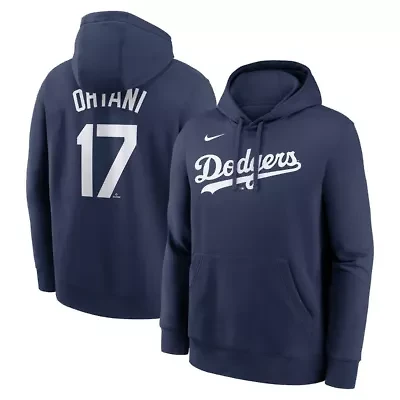 MLB Nike Shohei Ohtani Los Angeles Dodgers Player Name & Number Club Fleece Pullover Hoodie