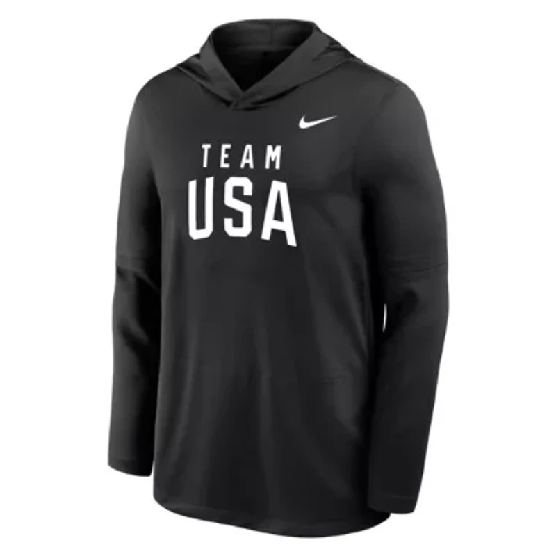 Olympics Nike Team USA Lightweight Dri-FIT Long Sleeve Hoodie T-Shirt