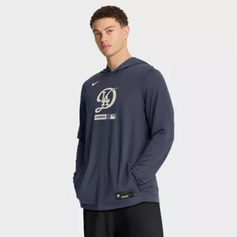 MLB Nike Los Angeles Dodgers City Connect Dri-FIT Long Sleeve Hooded T-Shirt