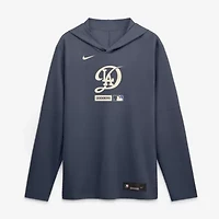 MLB Nike Los Angeles Dodgers City Connect Dri-FIT Long Sleeve Hooded T-Shirt