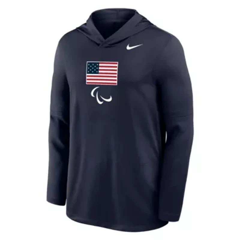 Olympics Nike U.S. Paralympics Lightweight Dri-FIT Long Sleeve Hoodie T-Shirt