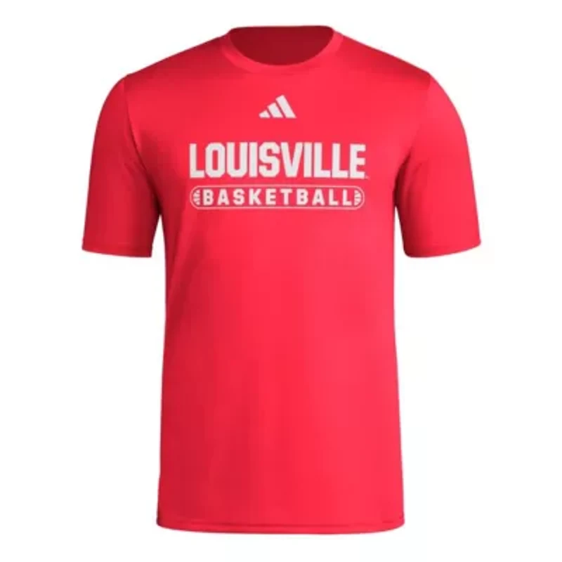 NCAA Louisville Cardinals Locker On-Court Basketball Pre-Game T-Shirt