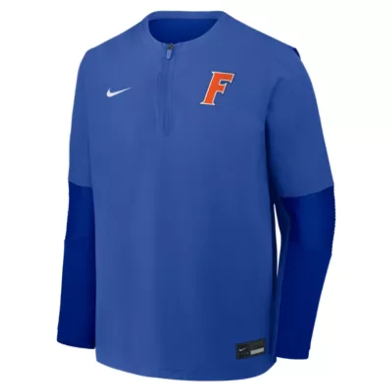 NCAA Nike Florida Gators Dugout Dri-FIT Quarter-Zip Long Sleeve Windshirt