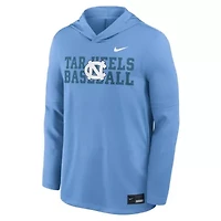 NCAA Nike Carolina North Tar Heels Dugout Dri-FIT Long Sleeve Hooded T-Shirt