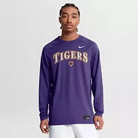 NCAA Nike LSU Tigers Dugout Game Time Raglan Dri-FIT Long Sleeve T-Shirt
