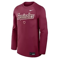 NCAA Nike Florida State Seminoles Dugout Game Time Raglan Dri-FIT Long Sleeve T-Shirt