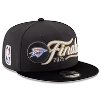 NBA Charcoal/Black Oklahoma City Thunder 2025 Western Conference s Locker Room 9FIFTY Snapback Hat