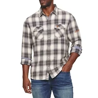 NCAA Flag & Anthem Dierks Bentley Texas Longhorns Alma Vintage Long Sleeve Button-Up Flannel Shirt