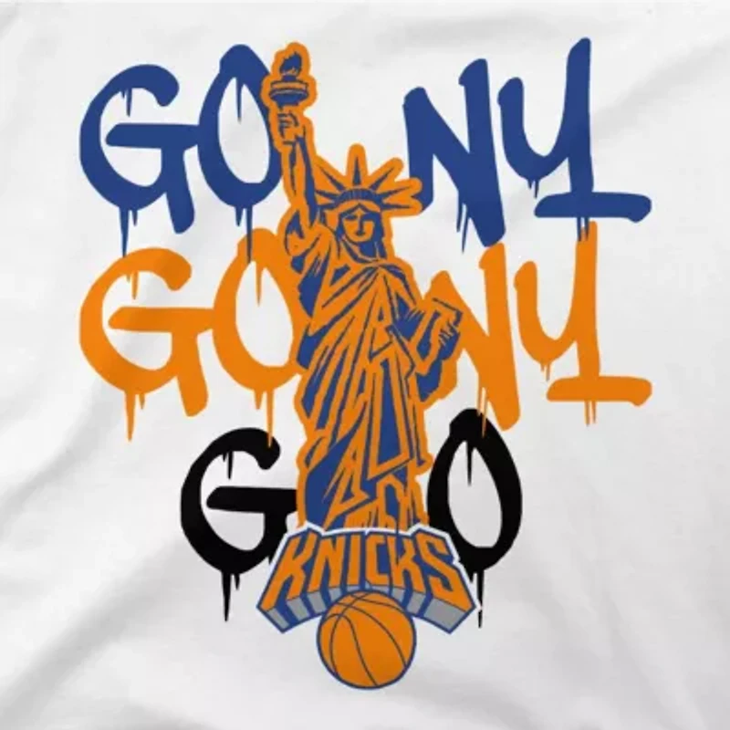 NBA Unisex New York Knicks Oversized Go NY T-Shirt