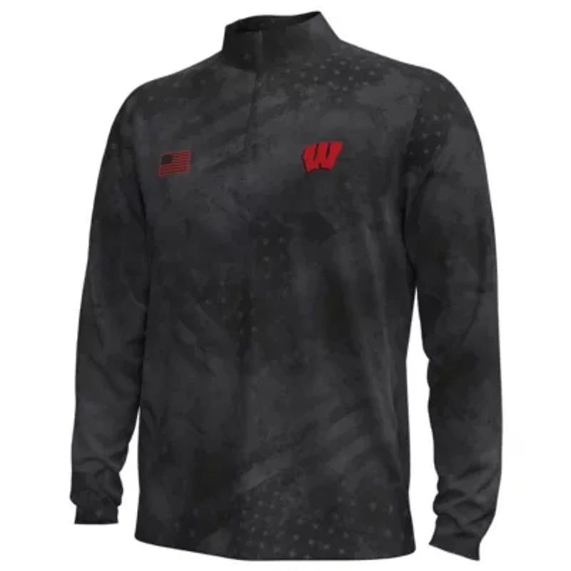 NCAA Under Armour Wisconsin Badgers Freedom Collection ArmorFuse Half-Zip Top