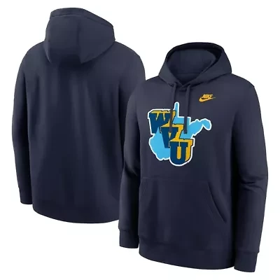 NCAA Nike West Virginia Mountaineers 1965 Throwback Club Fleece Hoodie
