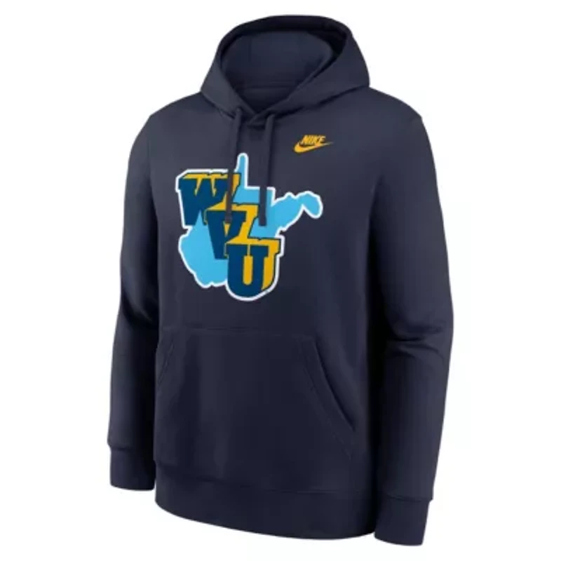 NCAA Nike West Virginia Mountaineers 1965 Throwback Club Fleece Hoodie