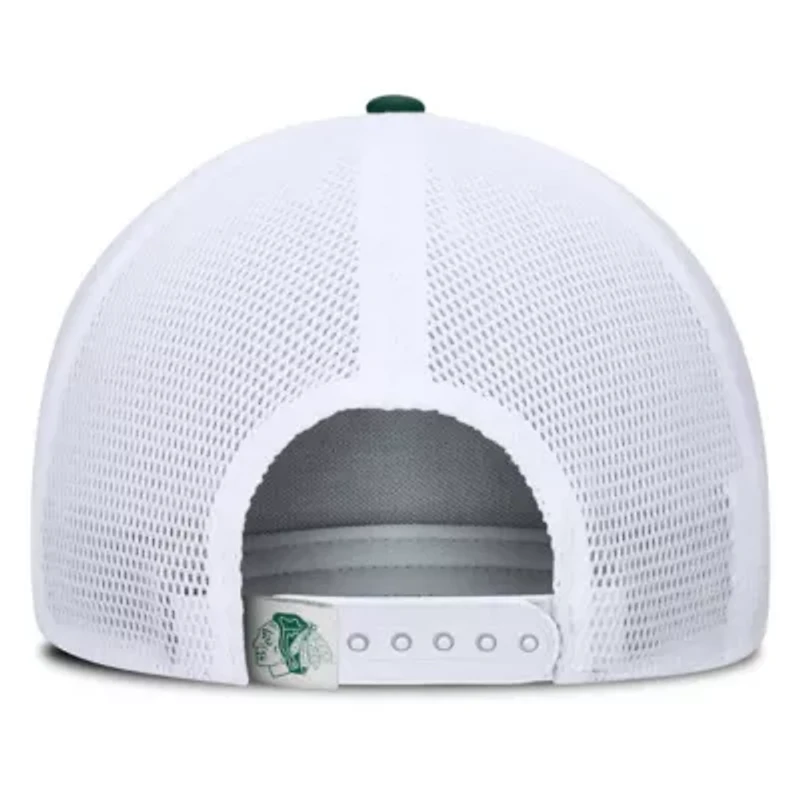 NHL Fanatics Green/White Chicago Blackhawks Bermuda A-Frame Adjustable Hat