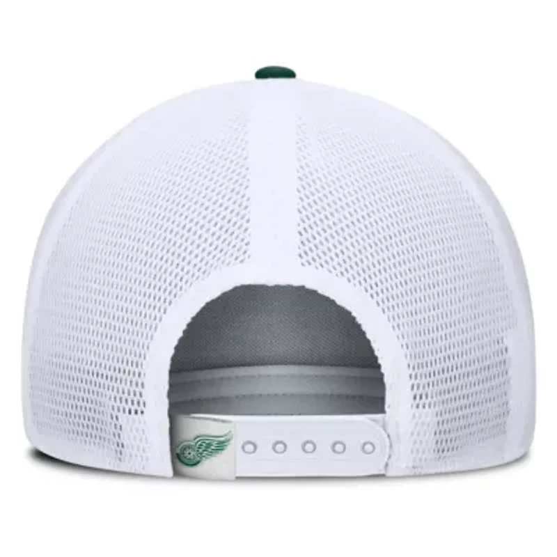 NHL Fanatics Green/White Detroit Wings Bermuda A-Frame Adjustable Hat