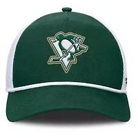 NHL Fanatics Green/White Pittsburgh Penguins Bermuda A-Frame Adjustable Hat