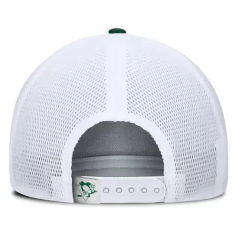 NHL Fanatics Green/White Pittsburgh Penguins Bermuda A-Frame Adjustable Hat