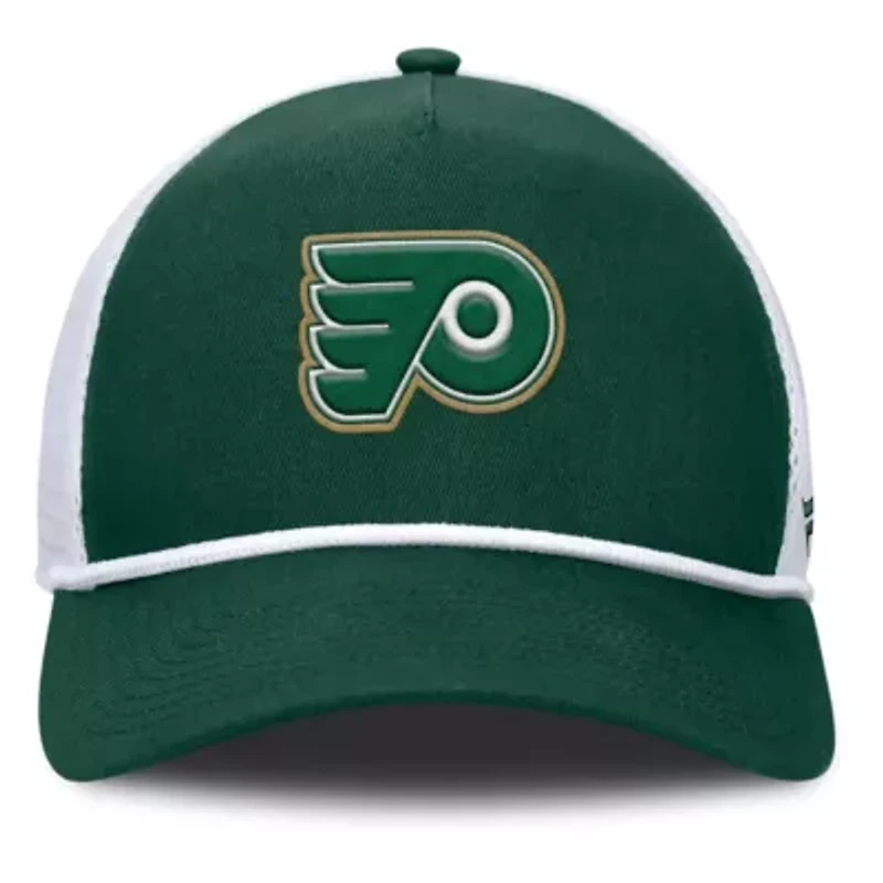 NHL Fanatics Green/White Philadelphia Flyers Bermuda A-Frame Adjustable Hat