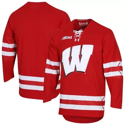 NCAA Under Armour Wisconsin Badgers Replica Hockey Jersey